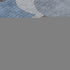 8' Blue Gray And Ivory Geometric Washable Round Rug With UV Protection