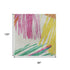 8' X 10' White Yellow And Pink Striped Washable Area Rug With UV Protection