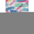 8' X 10' White Yellow And Pink Striped Washable Area Rug With UV Protection