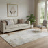 5' X 8' Beige Gray And Silver Abstract Washable Area Rug With UV Protection