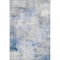 5' X 8' Denim Blue Gray And Silver Abstract Washable Area Rug With UV Protection