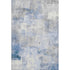 5' X 8' Denim Blue Gray And Silver Abstract Washable Area Rug With UV Protection