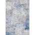 5' X 8' Denim Blue Gray And Silver Abstract Washable Area Rug With UV Protection