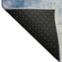 8' Denim Blue Gray And Silver Abstract Washable Round Rug With UV Protection