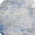 8' Denim Blue Gray And Silver Abstract Washable Round Rug With UV Protection