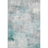 8' X 10' Teal Gray And Silver Abstract Washable Area Rug With UV Protection
