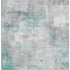 8' X 10' Teal Gray And Silver Abstract Washable Area Rug With UV Protection