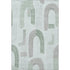 5' X 8' Mint Green Gray And Ivory Geometric Washable Area Rug With UV Protection