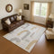 8' X 10' Silver Gold And Gray Geometric Washable Area Rug With UV Protection