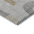 8' X 10' Silver Gold And Gray Geometric Washable Area Rug With UV Protection