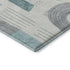 8' X 10' Teal Gray And Silver Geometric Washable Area Rug With UV Protection