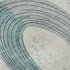 8' X 10' Teal Gray And Silver Geometric Washable Area Rug With UV Protection