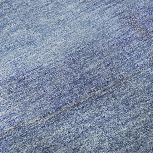5' X 8' Blue And Teal Striped Washable Area Rug With UV Protection