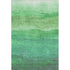 5' X 8' Green And Ivory Striped Washable Area Rug With UV Protection