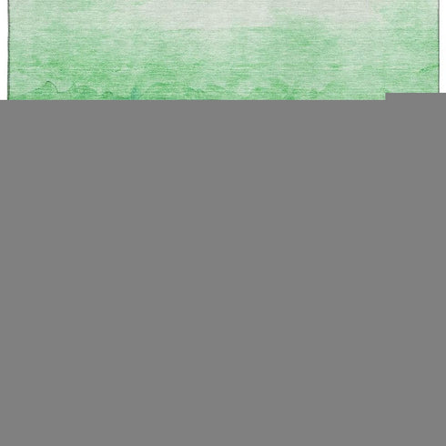 5' X 8' Green And Ivory Striped Washable Area Rug With UV Protection