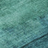 8' Teal And Green Striped Washable Round Rug With UV Protection