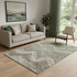 5' X 8' Green Taupe And Beige Abstract Washable Area Rug With UV Protection