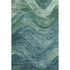 9' X 12' Teal And Green Abstract Washable Area Rug With UV Protection
