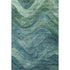9' X 12' Teal And Green Abstract Washable Area Rug With UV Protection