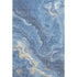 5' X 8' Blue Gold And Ivory Abstract Washable Area Rug With UV Protection