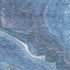 5' X 8' Blue Gold And Ivory Abstract Washable Area Rug With UV Protection