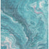 8' X 10' Teal Gray And Silver Abstract Washable Area Rug With UV Protection