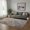 5' X 8' Blush Mauve And Gray Abstract Washable Area Rug With UV Protection