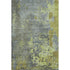 8' X 10' Artichoke Green And Gray Abstract Washable Area Rug With UV Protection
