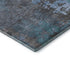 8' Teal Taupe And Blue Abstract Washable Round Rug With UV Protection