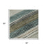 5' X 8' Beige Ivory And Brown Striped Washable Area Rug With UV Protection
