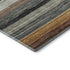 5' X 8' Beige Ivory And Brown Striped Washable Area Rug With UV Protection