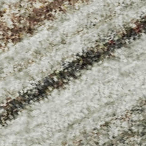 5' X 8' Beige Ivory And Brown Striped Washable Area Rug With UV Protection
