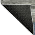 5' X 8' Denim Blue Ivory And Gray Striped Washable Area Rug With UV Protection