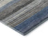 5' X 8' Denim Blue Ivory And Gray Striped Washable Area Rug With UV Protection