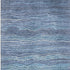 5' X 8' Blue Ivory And Gray Striped Washable Area Rug With UV Protection