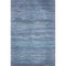 8' X 10' Blue Ivory And Gray Striped Washable Area Rug With UV Protection
