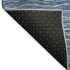 8' X 10' Blue Ivory And Gray Striped Washable Area Rug With UV Protection