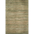 5' X 8' Fern Green Gray And Ivory Striped Washable Area Rug With UV Protection