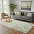 5' X 8' Gold Beige And Ivory Abstract Washable Area Rug With UV Protection