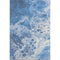 5' X 8' Navy Blue And Ivory Abstract Washable Area Rug With UV Protection