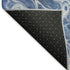 8' Navy Blue And Ivory Abstract Washable Round Rug With UV Protection