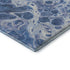 8' Navy Blue And Ivory Abstract Washable Round Rug With UV Protection
