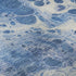 8' Navy Blue And Ivory Abstract Washable Round Rug With UV Protection