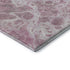 8' Pink And Ivory Abstract Washable Round Rug With UV Protection