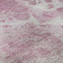 8' Pink And Ivory Abstract Washable Round Rug With UV Protection