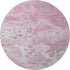 8' Pink And Ivory Abstract Washable Round Rug With UV Protection