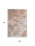 9' X 12' Rust Beige And Ivory Abstract Washable Area Rug With UV Protection