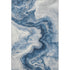 8' X 10' Navy Blue And Ivory Abstract Washable Area Rug With UV Protection