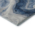 8' X 10' Navy Blue And Ivory Abstract Washable Area Rug With UV Protection