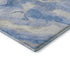 8' Blue Gray And Silver Abstract Washable Round Rug With UV Protection
